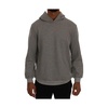 Gray Pullover Hodded Cotton Sweater