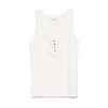 White Ribbed Sleeveless Top