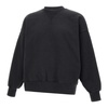 Black Cotton Sweatshirt with Beaded Logo