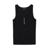 Black Sleeveless Scoop Neck Top