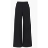 High Waist Black Jersey Trousers