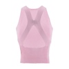 Fitted Crew Neck Top with Ribbed Motif