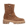 Camel Suede Ankle Boots