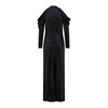 Black Dress with Long Sleeves and Flared Bottom