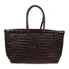 Chic Leather Shopper Bag Brown