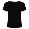 Black Cotton T-shirt with V-neck
