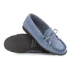 Blue Suede Loafer with Bow Detail