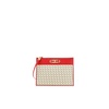 Red Insignia Canvas and Leather Pouch