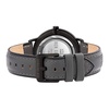Black Leather Analog Quartz Watch