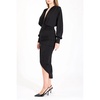 Jersey midi dress with V-neck