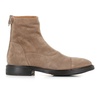 Beige Suede Zip Boots