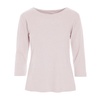 Pale Pink Rib Blouse with ¾ Sleeves