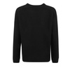 Black Knitted Crew Neck Sweatshirt