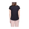 Black Viscose Short-Sleeved Blouse