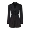 Black Rina Tracksuit with Pointed Lapel