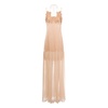 Pink Lace Satin Dress Elegant Style