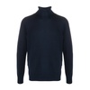 Blue Merino High Neck Sweater