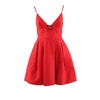 Red Dress with Removable Brooch