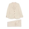 Beige Suit with Front Button Fastening