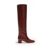 Rust Calf Leather High Block Heel
