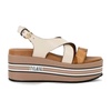 Platform Sandal Cream Cross Strap