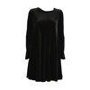 Zippered Chenille Flared Dress