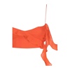 Silk Orange Top with Ruffles