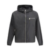 Monochrome Hooded Jacket with Zippered Pockets