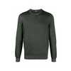 Green Crew Neck Wool Sweater