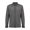 Long Sleeve Gray Piquet Cotton Shirt