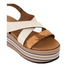 Platform Sandal Cream Cross Strap
