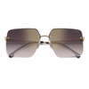 Gold Mirror Sunglasses in Burgundy