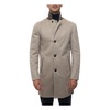 Buttoned Coat with Hidden Zipper