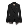 Black Bella Blazer with Peak Lapels