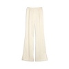 Beige Silk Aden Pants with Satin Finish