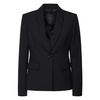 Black Double-Breasted Jacket with Lapels