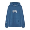 Blue Hooded Sweater with Logo Print