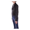 Black Leather Zipper Coat