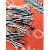 Winter Intarsia-Knit Fringe Blanket