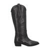 Black Casual Leather Womens Boot