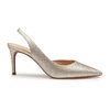 Glitter Mesh Slingback Pumps in Gold