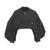 Black Cropped Bomber Jacket 'Kars'