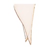 Beige Triangle Scarf with Fringed Edge