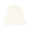 Beige Button-Up Shirt Long Sleeves