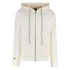 Contrasting logo full zip hoodie