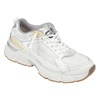White leather and mesh sneakers