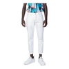 White Zip/Button Fastening Plain Jeans