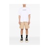 White Logo Print Crew Neck T-shirt