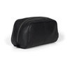 Black Leather Men's Travel Washbag