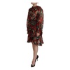 Multicolor Geranium A-line Knee Length Dress